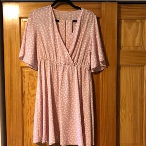 Pink polka dot dress